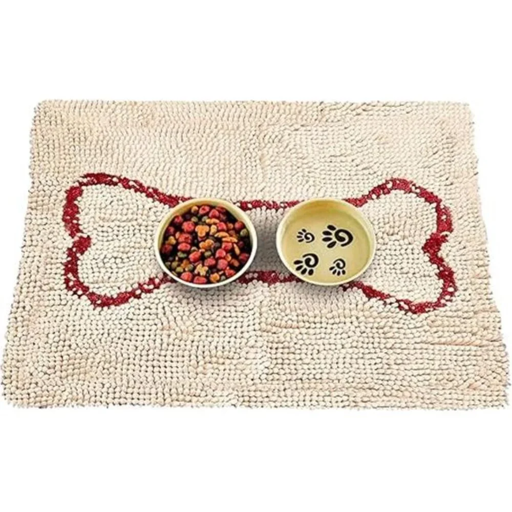 Soggy Doggy Slopmat, Ultra-Absorbent Dog Door Mat for Food and Water, Microfiber